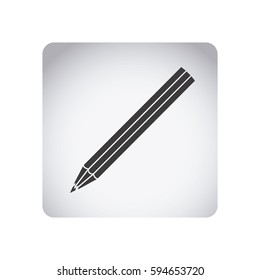 gray emblem pencil icon, vector illustraction design image