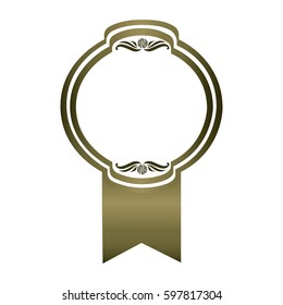 gray emblem with symbols inside icon, vector illustraction design