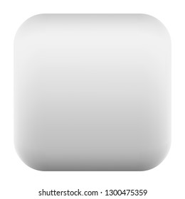 Gray empty button square icon blank shape. The graphic element for design saved as a vector illustration in the EPS file format.