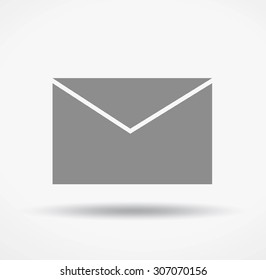 Gray envelope isolated on white