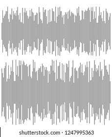 Gray equalizer isolated on white background. Vector illustration. Pulse music player. Audio wave logo. Vector design element Poster of the sound wave template visualization signal Illustration eps 10
