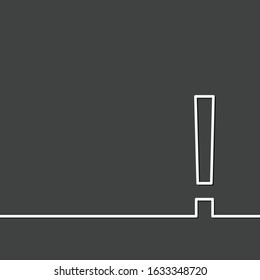 Gray exclamation mark vektor. Attention sign icon. Hazard warning symbol in gray background.  Caution, Security, warn, alert, attention.