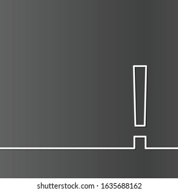 Gray exclamation mark vektor. Attention sign icon. Hazard warning symbol in gray background.  Caution, Security, warn, alert, attention.
