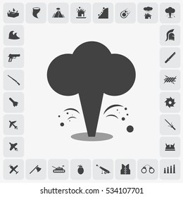 Gray explosion icon illustration isolated vector sign symbol