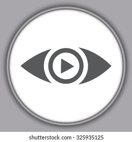 Gray Eye icon ,vector