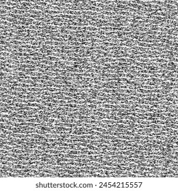 Gray fabric woven from coarse threads with knots. Rustic wool or jute cloth. Detail, old blanket texture. Abstract vector seamless.