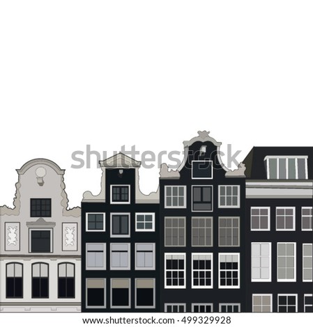 Similar – Image, Stock Photo Beautiful Architecture Of Dutch Houses On Amsterdam Canal In Autumn