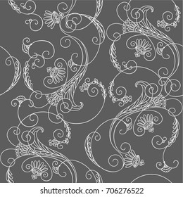 gray fantasy pattern 