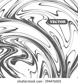 Gray fantasy waves - Vector abstract  background