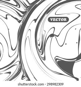 Gray fantasy waves - Vector abstract  background