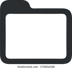 
gray file folder icon isolated on white background