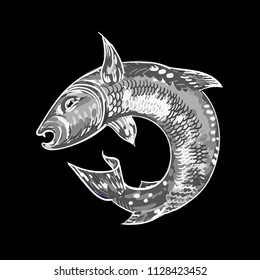 gray fish vintage