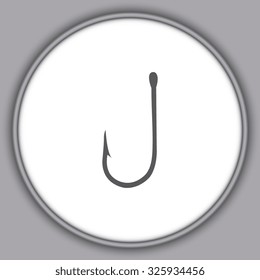 Gray Fishing hook black