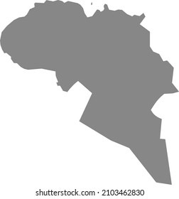 Mapa vectorial plano gris de la capital regional noruega de TRONDHEIM, NORUEGA