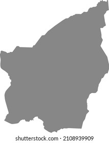 Gray flat blank vector map of the Republic of SAN MARINO