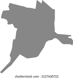 Gray flat blank vector map of the Dutch regional capital city of AMERSFOORT, NETHERLANDS