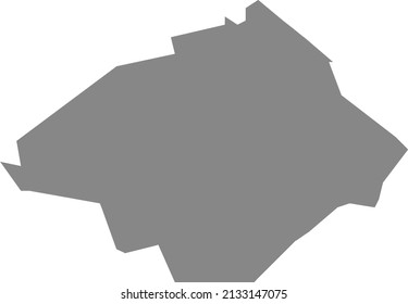 Gray flat blank vector map of the Dutch regional capital city of ZOETERMEER, NETHERLANDS