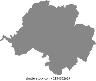 Mapa vectorial plano gris de la capital regional alemana de CHEMNITZ, ALEMANIA