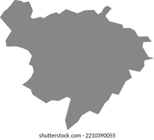 Gray flat blank vector map of the German regional capital city of BERGISCH GLADBACH, GERMANY