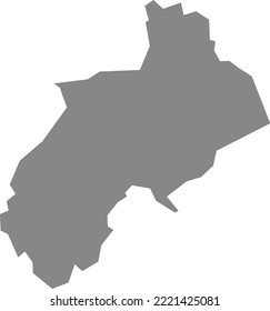 Gray flat blank vector map of the German regional capital city of WITTEN, GERMANY