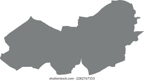 Gray flat blank vector map of the Belgian city of SINT-NIKLAAS, BELGIUM