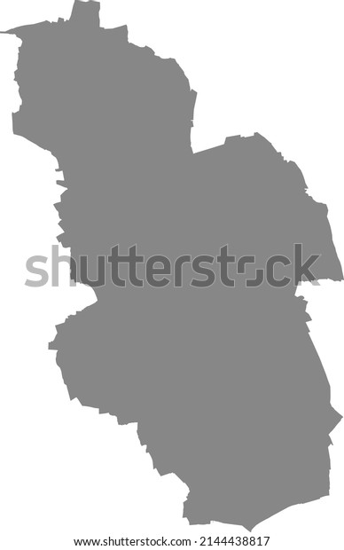 Gray flat blank vector map of the
German regional capital city of GELSENKIRCHEN,
GERMANY