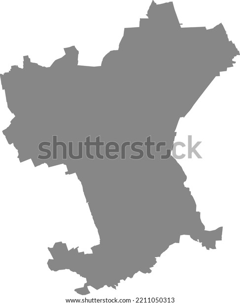 Gray flat blank vector map of the\
German regional capital city of SALZGITTER,\
GERMANY