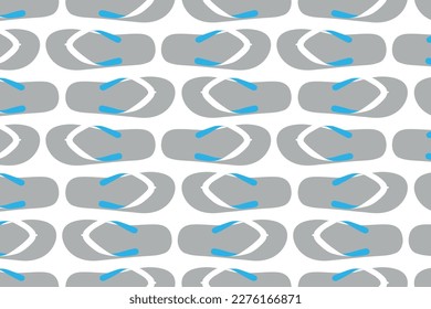 Gray Flip Flops icon pattern on white background