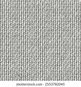Gray floor carpet with ridges, narrow grooves, and dots. Ribbed rug texture. Striped mat. Abstract vector seamless. 