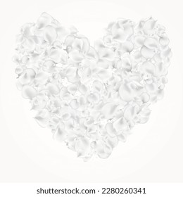 Gray Floral Vector Light Background. Delicate Blur Blossom Poster. Beauty Peach Design. Snowy Sakura Flying Backdrop.