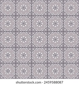 flor gris, azulejos de cemento, patrón lindo, fondo decorativo sin costuras
