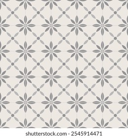 gray flower, cement tiles, cute pattern, decorative seamless background