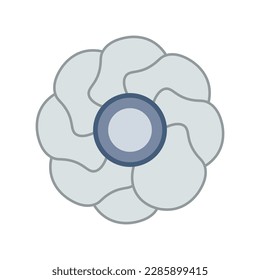 Gray flower icon. Vector illustration.