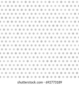 Gray flower pattern. Seamless vector
