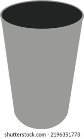 gray flower pot icon vector