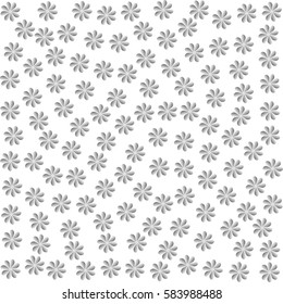 gray flowers. grey floret. silver petals. white background. vector illustration