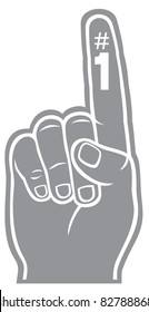 Gray Foam Finger