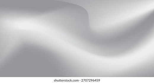 Gray foil background with metal mirror texture. Chrome gradient surface with light gloss simple art