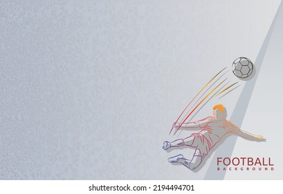 gray football background vector design with spectacular kick silhouette illustration. for flyers, posters, covers, and others