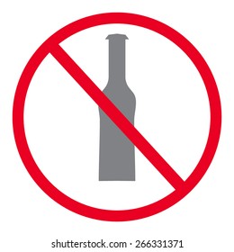 Gray Forbidden sign, isolated. Vector illustration