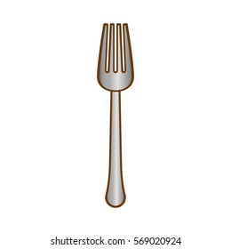gray fork icon image design, vector illustration