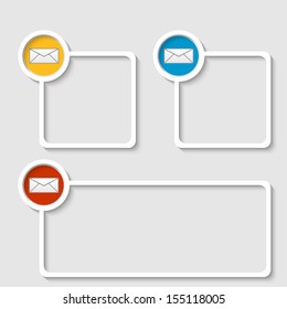 gray frame for any text with  envelope