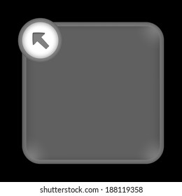 gray frame for any white text with arrow