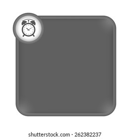 gray frame for any white text and alarm clock