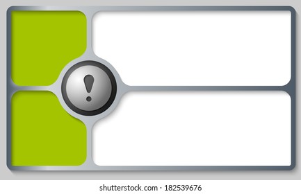 gray frames for any text with exclamation mark