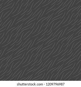 Gray fur texture abstract background seamless pattern. Vector illustration.