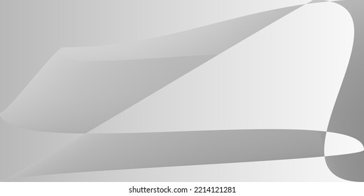 Gray Futuristic Dynamic Grey Smooth Surface. Alluminium Monochromatic Minimal Modern Gradient Mesh. Technology Smooth Silver Fluid Office Background. Metallic Shape Digital Layers Illustration.