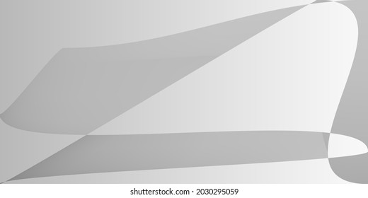Gray Futuristic Dynamic Smooth Illustration. Shape Alluminium Silver Fluid Original Background. Minimal Monochromatic Layers Technology Horizontal Lines. Digital Grey Modern Metallic Gradient Mesh.