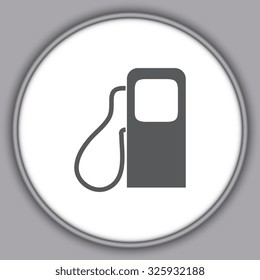 Gray gas station sign 