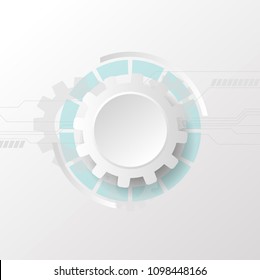 Gray gear technology abstract background, eps10